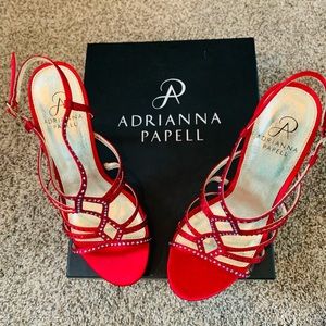 ADRIANNA PAPELL red women’s sandals sz7.5